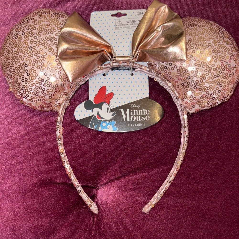 Disney Rose Gold Minnie Mouse Headband